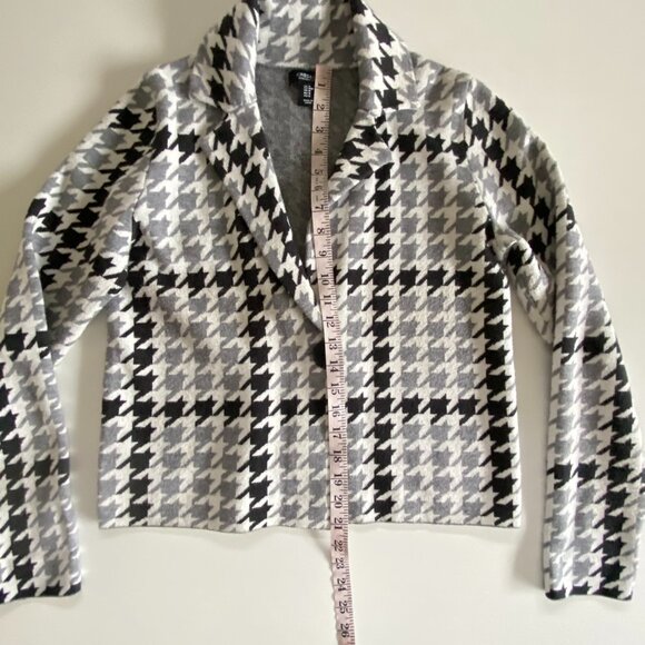 Jones New York Soft Knit Stretch Houndstooth Blazer M - Picture 9 of 10